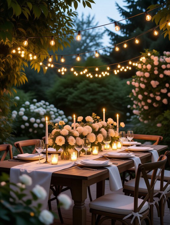 cozy outdoor string lights