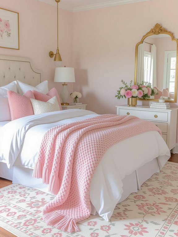 cozy pink throw blankets