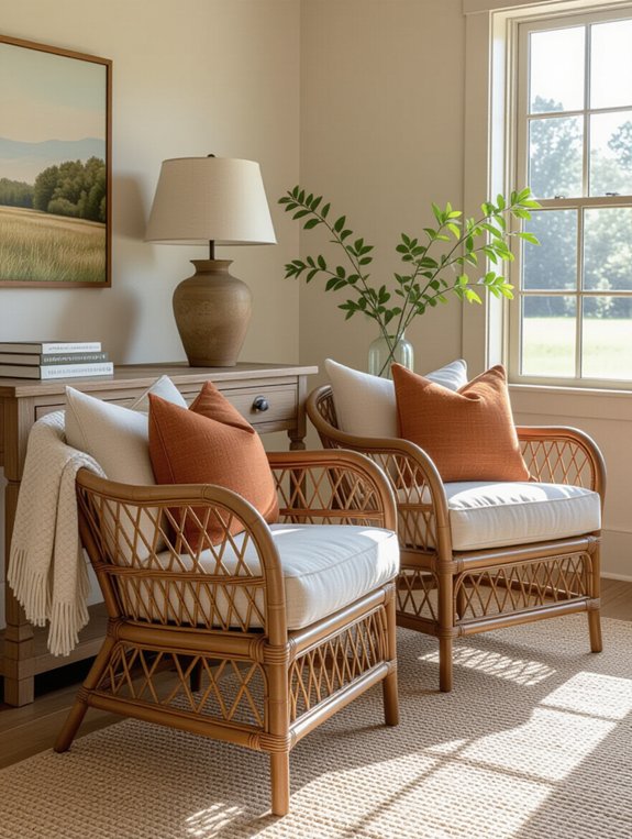 cozy rattan chair enhancements