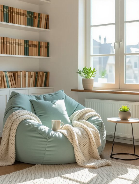 cozy reading nook setup