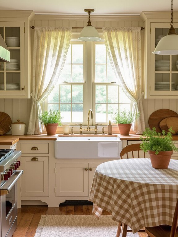 cozy traditional new england kitchen