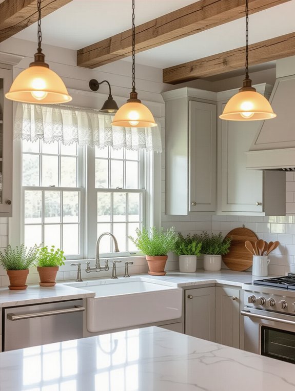 cozy vintage inspired kitchen design