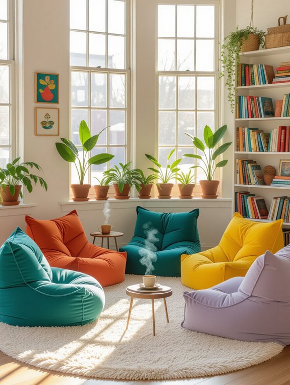 creative bean bag arrangements