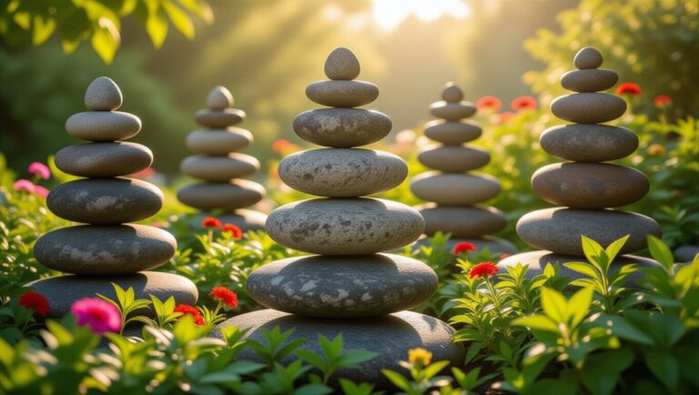 creative stone garden towers