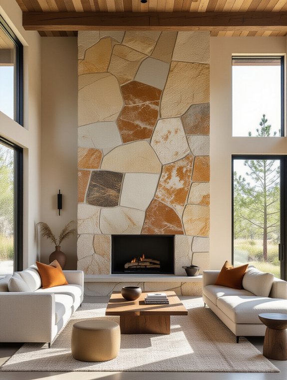 creative stone wall arrangements