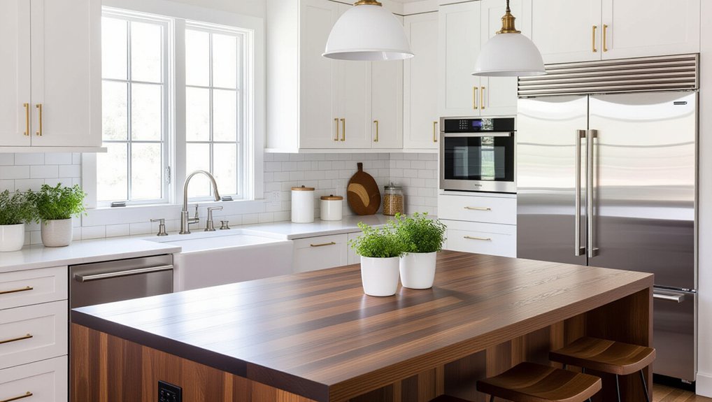 dark wood countertop designs
