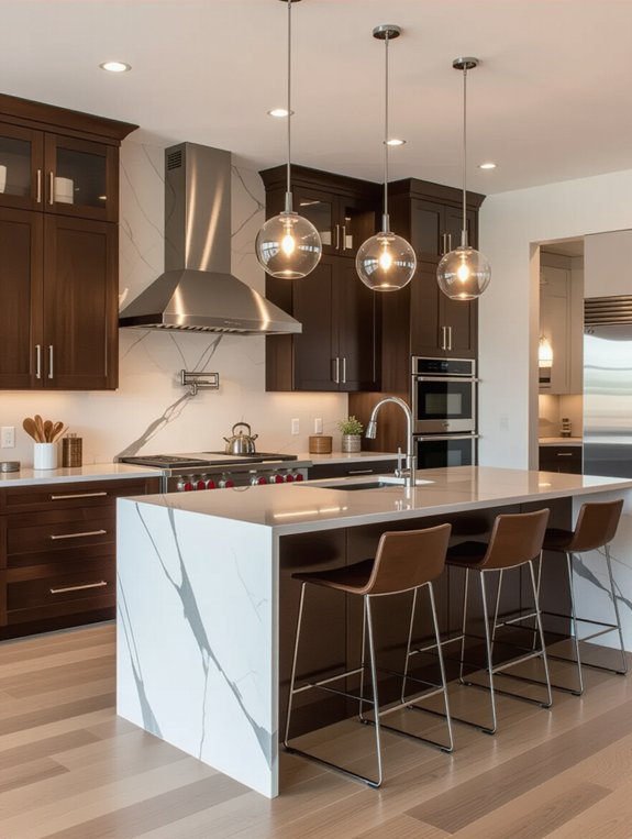 dark wood island elegance