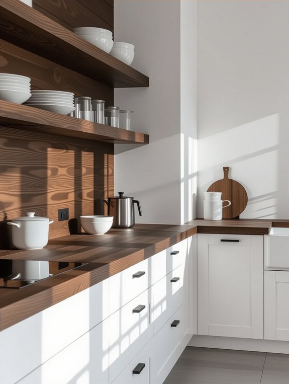 dark wood kitchen accents