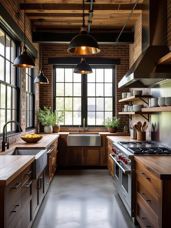 dark wood metal accents