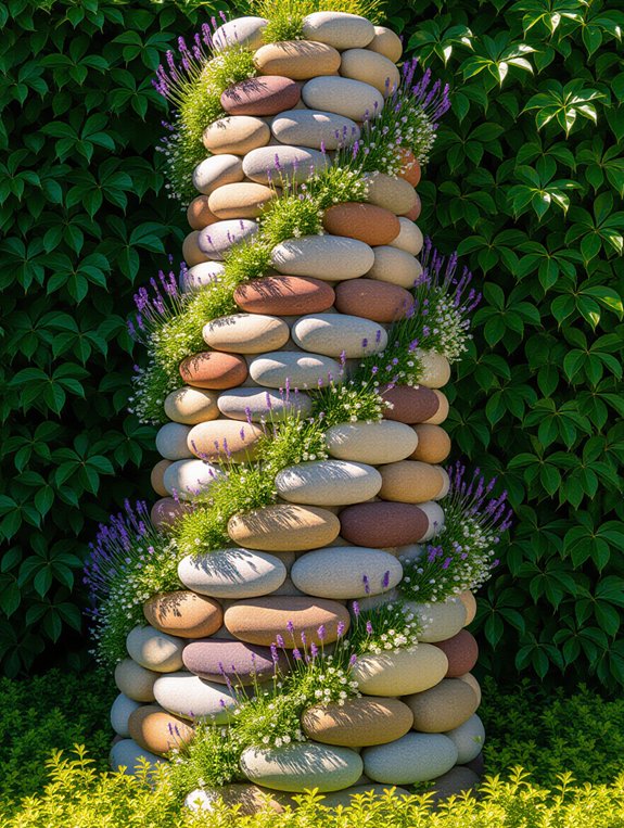 diverse layered perennial garden
