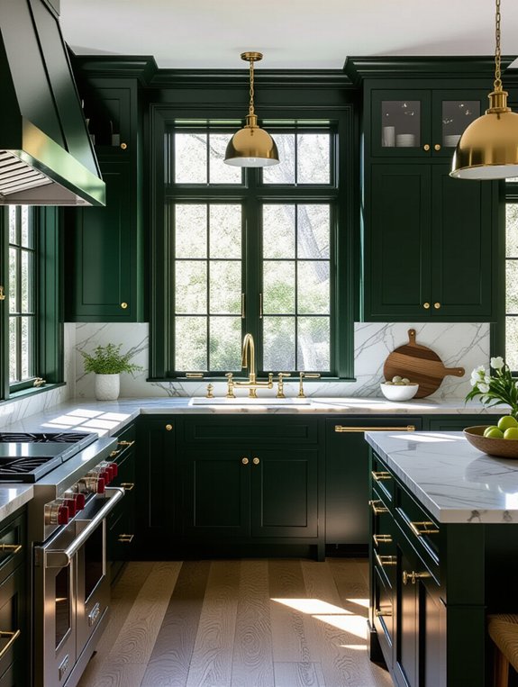 dramatic high contrast kitchen design