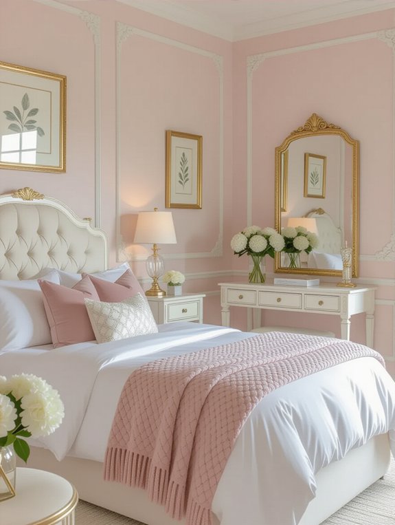 dreamy pink and white
