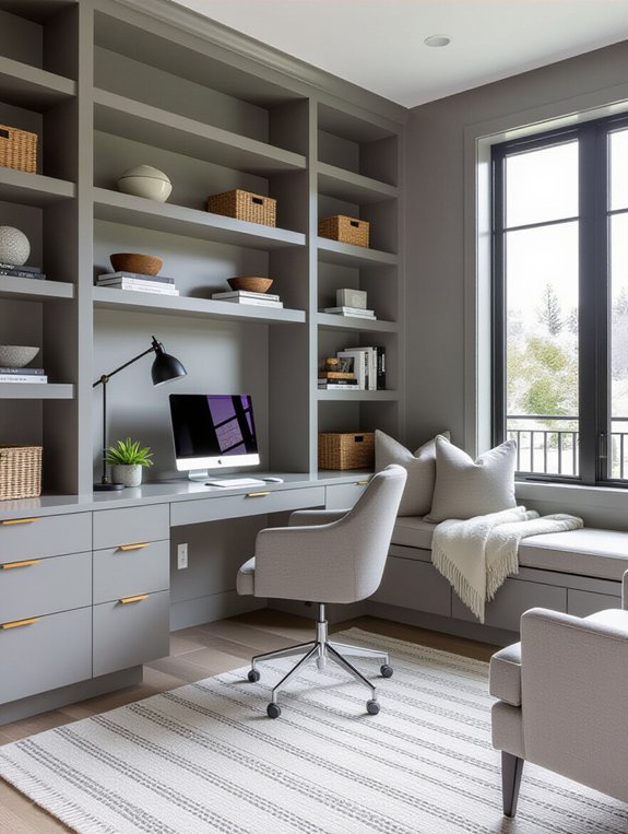 dynamic gray office arrangements
