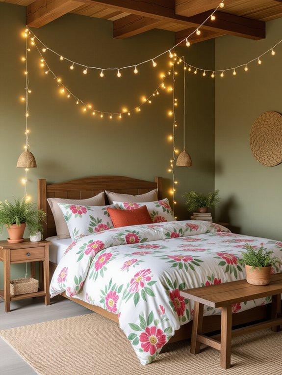earthy floral bohemian decor