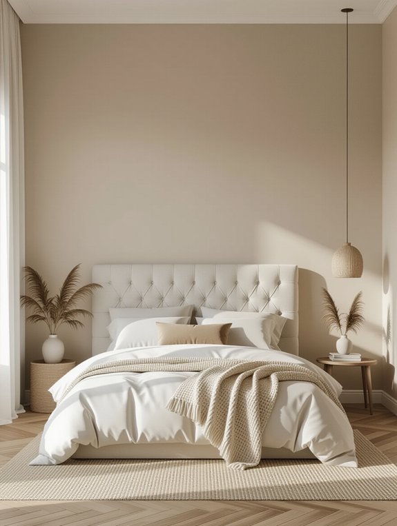 earthy minimalist bedroom serenity