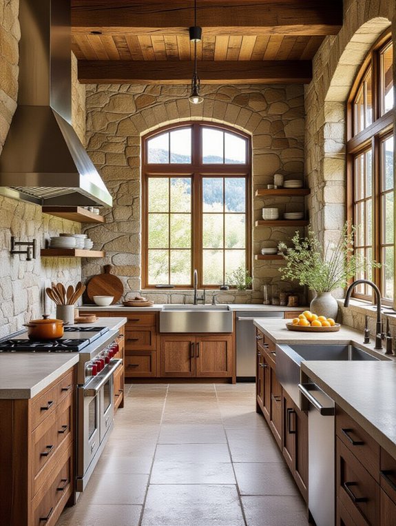 earthy tones natural finishes
