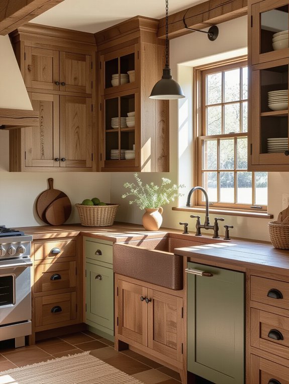 earthy wooden cabinet designs