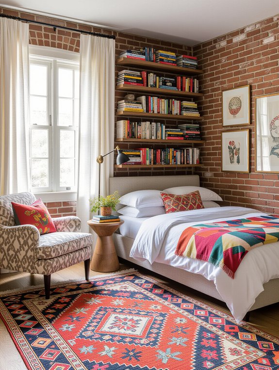 eclectic brick and wood