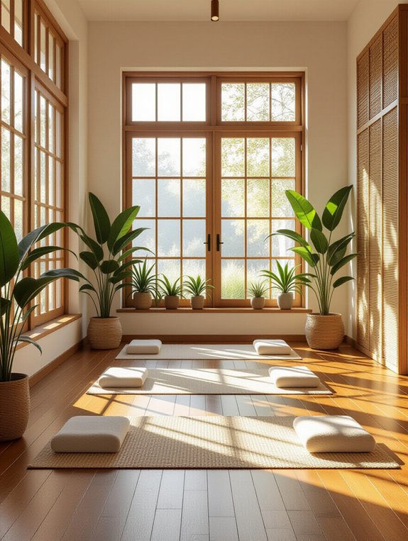 eco friendly yoga studio finishes