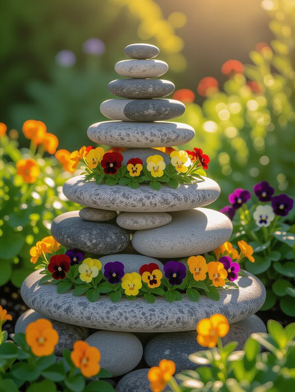 edible flower garden display