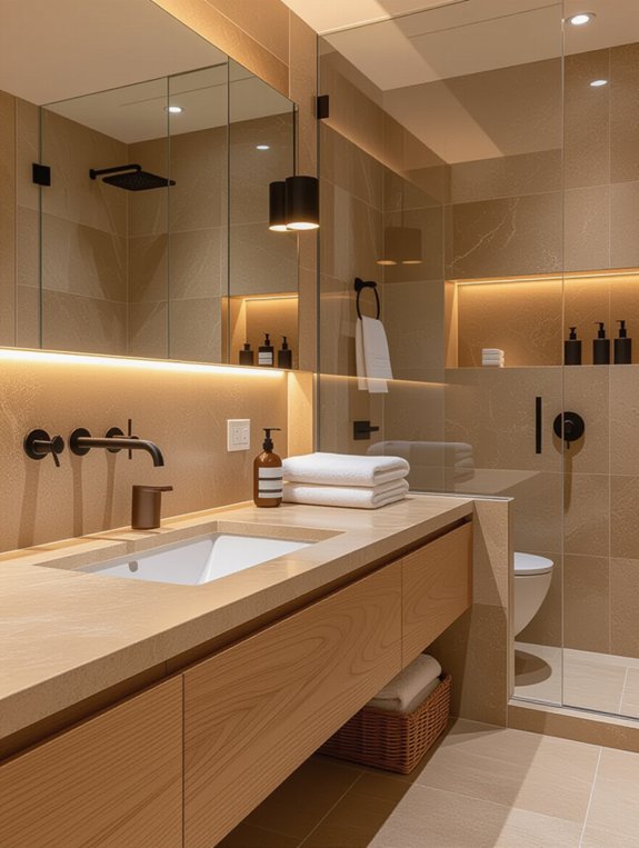 elegant bathroom design contrast