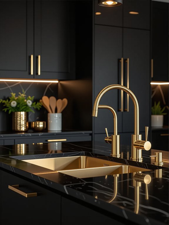 elegant black and gold