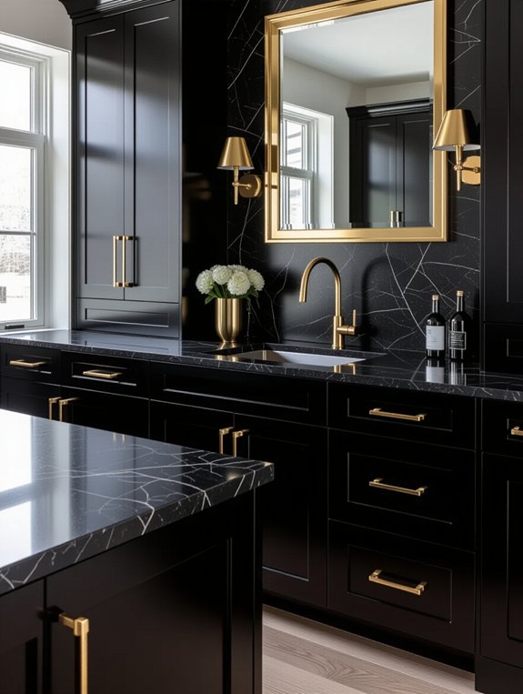elegant black and gold