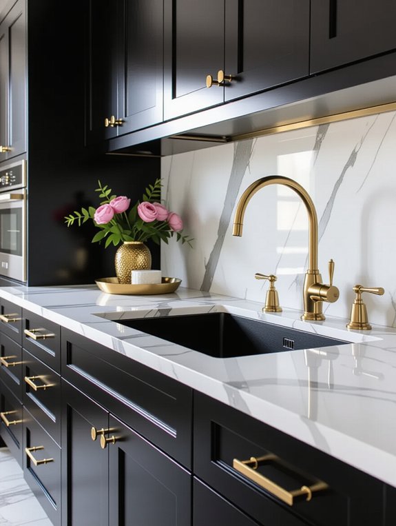 elegant black and gold