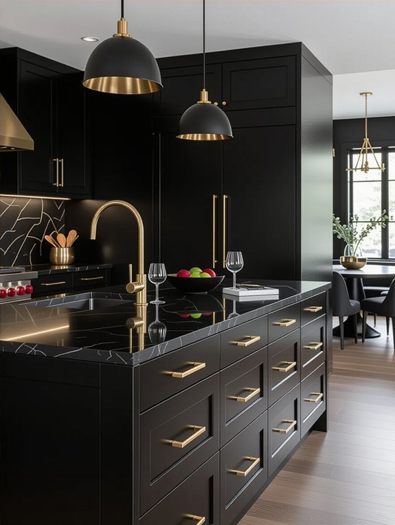 elegant contrast with gold