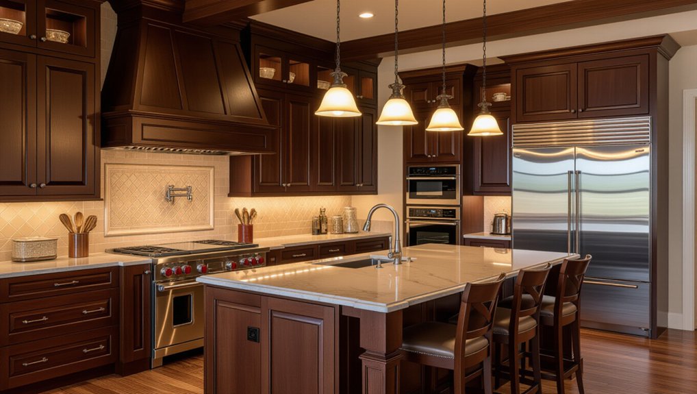 elegant dark wood kitchens
