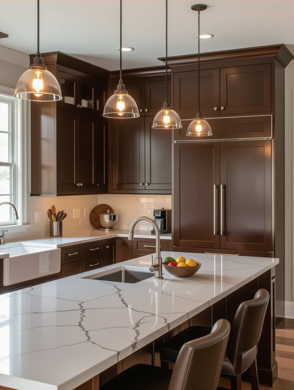 elegant dark wood pantry