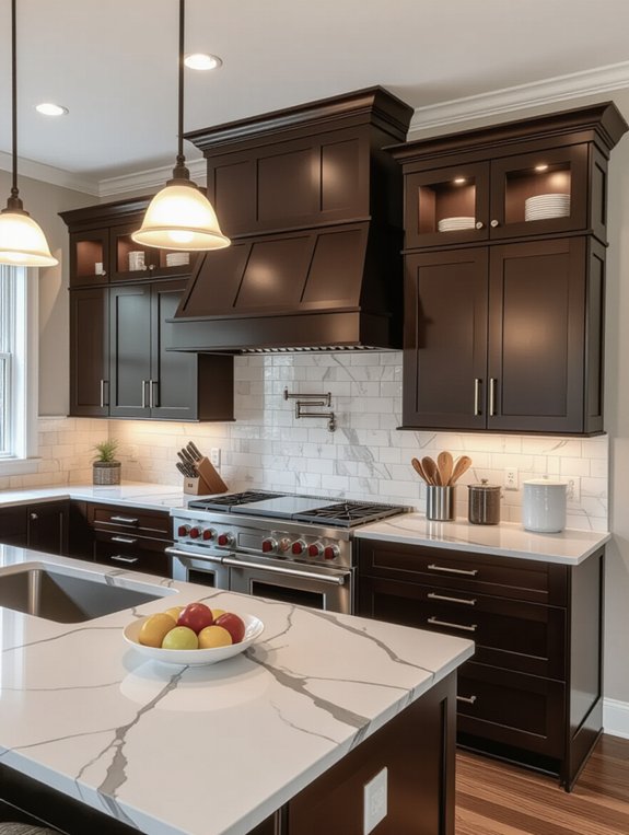 elegant espresso and granite