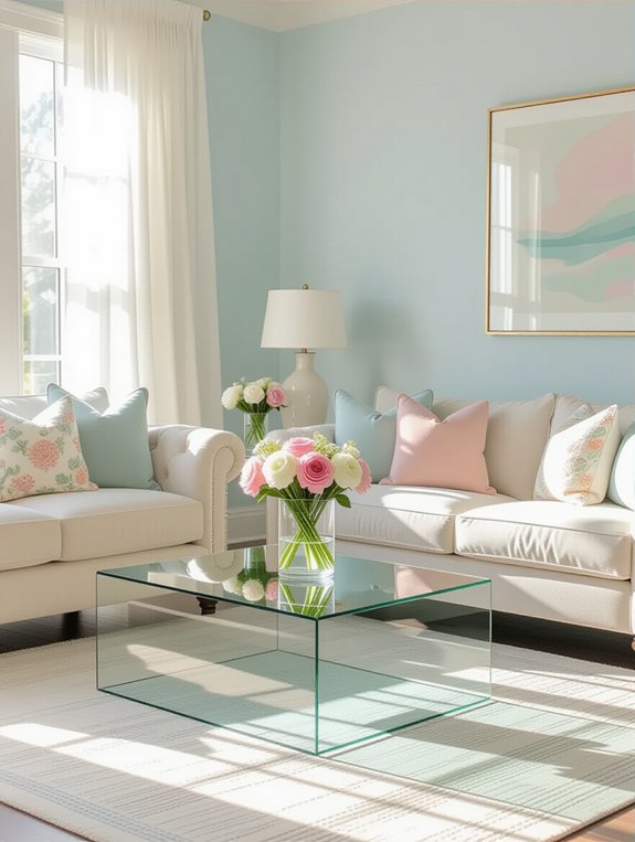 elegant glass top tables