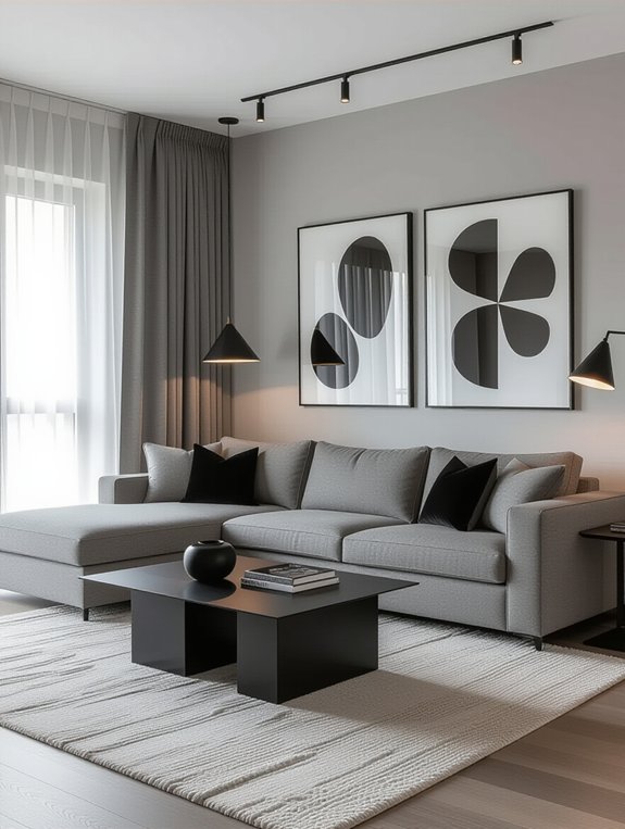 elegant gray and black