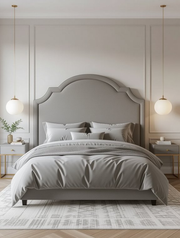 elegant gray bedroom design