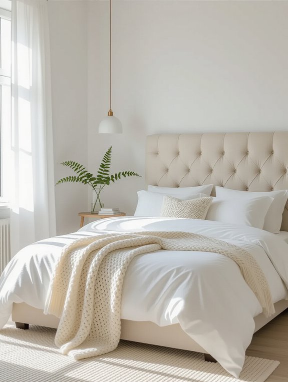 elegant minimalist bedroom focal