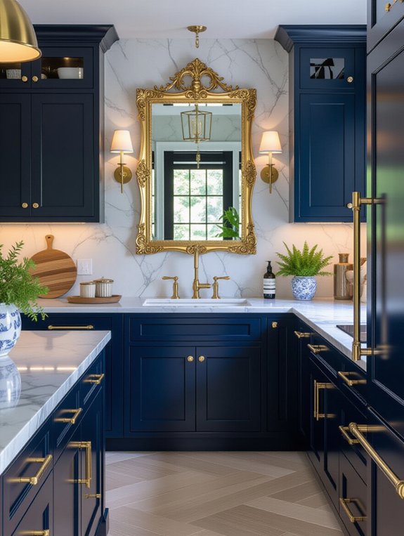 elegant mirrors enhance kitchens