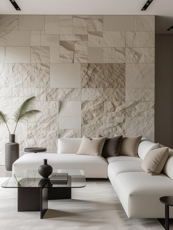 elegant monochromatic living design