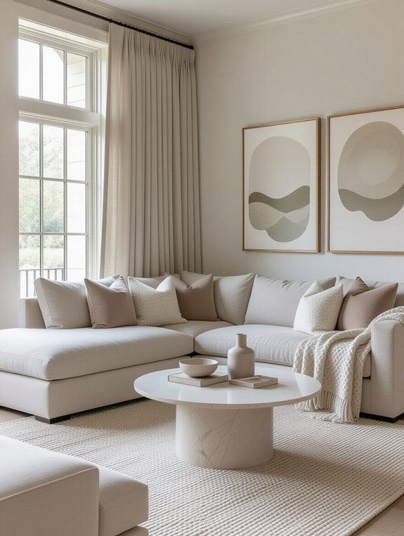 elegant neutral patterned decor