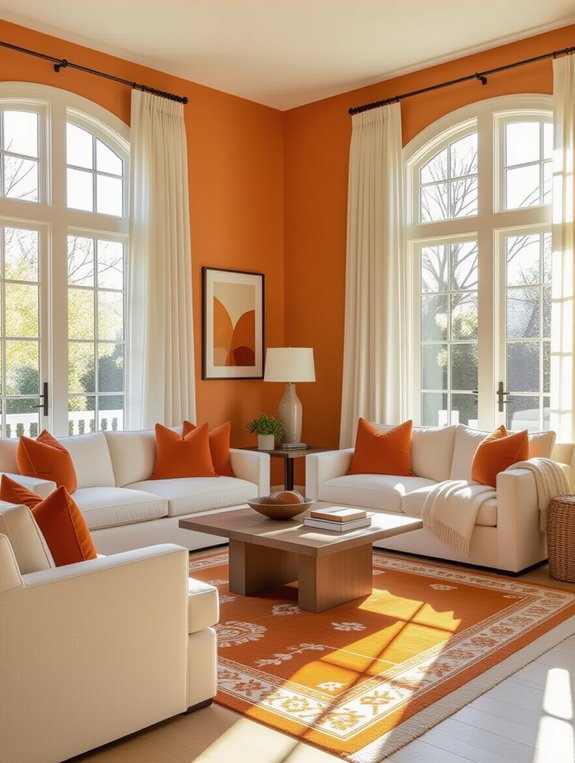 elegant orange and white