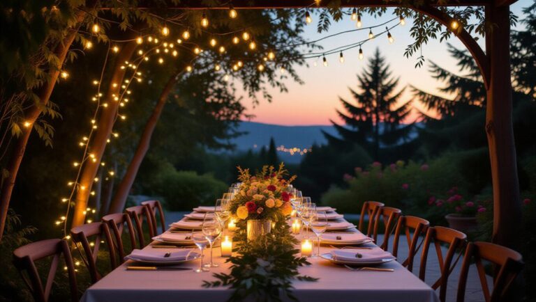 elegant outdoor dining ambiance