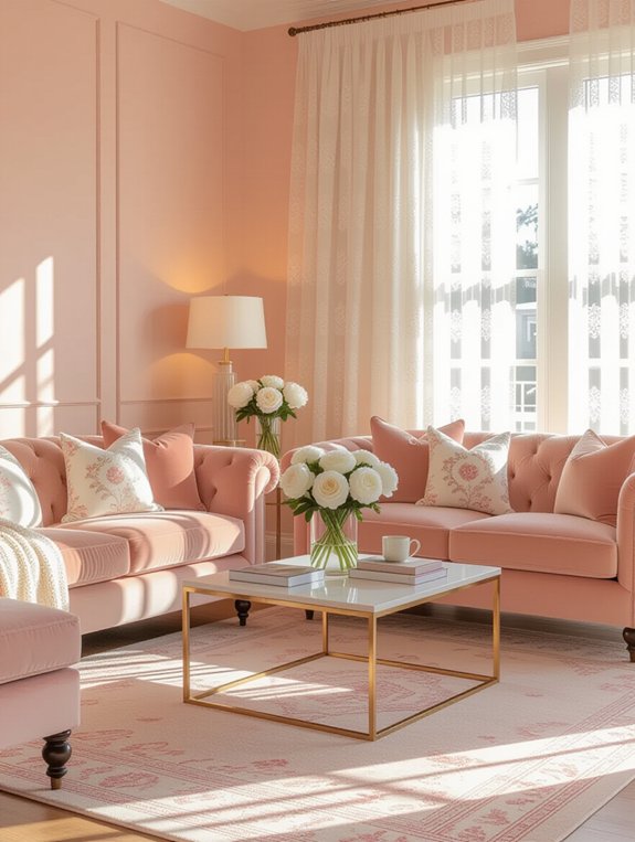 elegant pink and orange