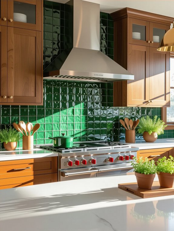 elegant textured glass backsplash