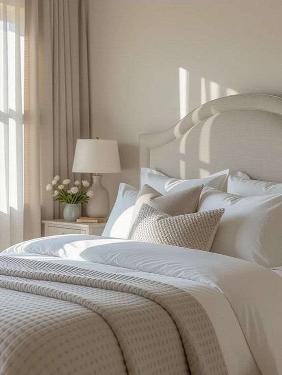 elegant textured gray bed