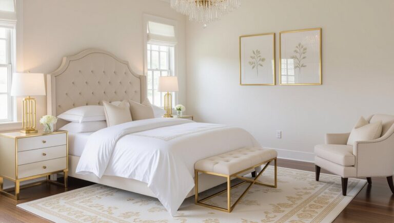 elegant white and gold