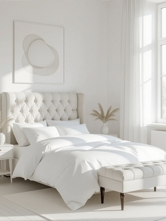 elegant white bedroom design
