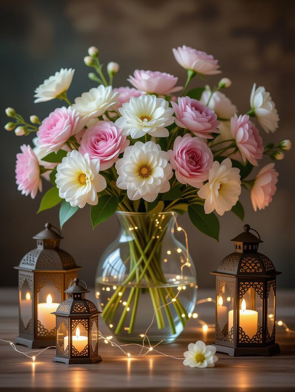enchanting floral lantern decor