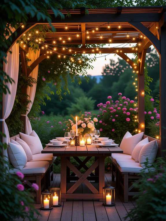 enchanting illuminated dining nook