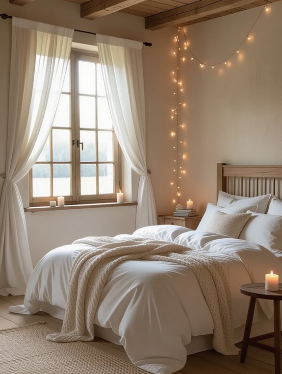 ethereal sheer curtain ambiance