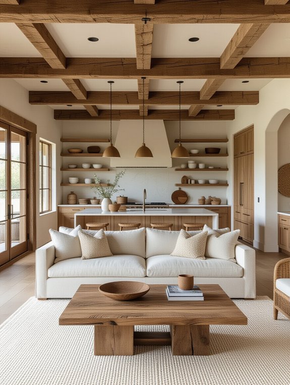 exposed beams enhance coziness